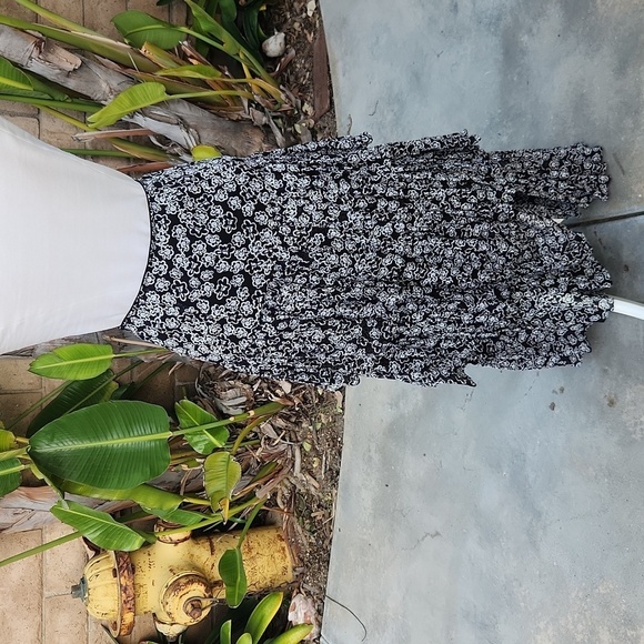 Dorothee Schumacher Floral Transparancies Black White Tiered Maxi Skirt New 2 - Picture 4 of 10